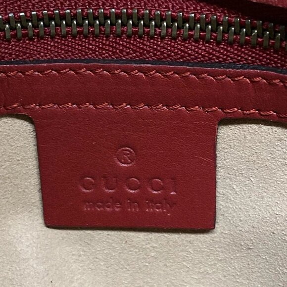 Auth GUCCI GG Marmont Quilting Small Shoulder Bag 443497 Red Leather - Picture 14 of 16